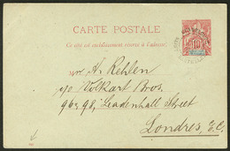 Lettre CP Entier 10c N°41, Obl Cad St Barthelemy Avril 1904 Pour Londres. - TB. - R - Altri & Non Classificati