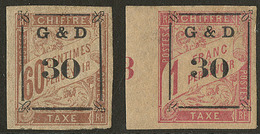 ** Taxe. Nos 13, 14 Bdf, Gomme Glacée. - TB - Other & Unclassified