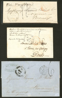 Lettre Lot. 1855-1864, 3 Lettres De Pointe à Pitre Et Moule, Pour La France. - TB - Other & Unclassified