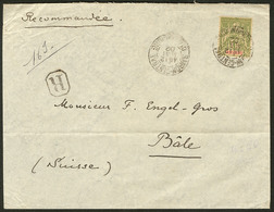 Lettre No 15, Obl Saïgon Mai 1902 Sur Enveloppe Recommandée Pour La Suisse. - TB - Autres & Non Classés