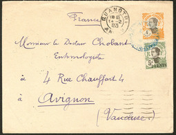 Lettre Enveloppe Entier 4c (N°103) + 75, Obl Cad Bleu Quangtri Fév 23, Sur Enveloppe Pour La France. - TB - Andere & Zonder Classificatie