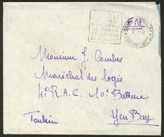 Lettre Enveloppe En FM, Obl. Daguin Déc 42 "Visitez La/Foire/Exposition/de Saïgon", Pour Yen-Bay Tonkin. - TB - Andere & Zonder Classificatie