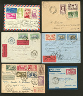 Lettre Lot. 1929-1937, 6 Enveloppes Affts, Obl Et Destinations Divers. - TB - Autres & Non Classés