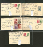 Lettre Lot. 1947, Siège Vietminh à Tourane, 5 Enveloppes Datées 8.1 Et 18.1.47, Afft Divers France, Pour Saïgon. - TB - Other & Unclassified