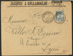 Lettre No 17, Obl Cad Samsoun Nov 1903 Sur Enveloppe Pour Lyon. - TB - Other & Unclassified