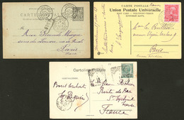 Lettre Lot. 1902-1914, Trois CP De Bureaux Français, Autrichien Et Italien. - TB - Autres & Non Classés