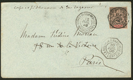 Lettre No 35, Obl Cad Trésor Et Postes Juil 96 Sur Enveloppe Avec Cachet Maritime Pour Paris. - TB - Autres & Non Classés