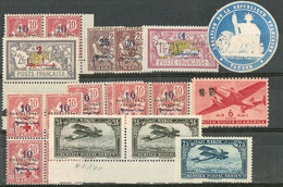 * Lot. 1914-1922 (Poste, PA), Qqs Petites Variétés Et Qqs Ex **. - TB - Autres & Non Classés