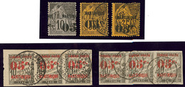 Variétés. Nos 10 (*), 13, 13c, 23 (deux Bande De Trois. - TB - Otros & Sin Clasificación