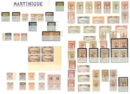 ** Collection. 1892-1947 (Poste, PA, Taxe), Des Valeurs Moyennes Et Séries Complètes, Qqs Bloc De Quatre. - TB - Autres & Non Classés