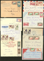 Lettre Lot. 1935-1950, Neuf Enveloppes, Affts Et Destinations Divers. - TB - Sonstige & Ohne Zuordnung