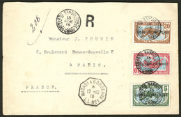 Lettre Nos 4 + 5 + 7 Obl Cad Bangui Nov 1916 Sur Enveloppe Recommandée Pour La France. - TB - Autres & Non Classés