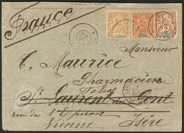 Lettre Nos 9 + 16 + 17, Obl Cad échoppé Juin 1900 Sur Enveloppe Pour La France. - TB - Autres & Non Classés