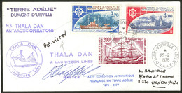 Lettre TERRES AUSTRALES. XXVIe Expédition Antarctique. Nos 39 + 45 + 46 Sur Enveloppe Spéciale Avec CS Et Signature PEV. - Andere & Zonder Classificatie