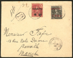 Lettre YUNNAN FOU. Nos 20 + 26, Obl Cad 1 Fév 1908 Sur Enveloppe Recommandée Pour La France. - TB - Andere & Zonder Classificatie