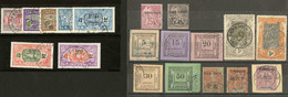 1891-1924 (Poste, Taxe), Valeurs Moyennes Diverses, Obl Choisies Dont Congo, Guadeloupe, Etc. - TB - Collections