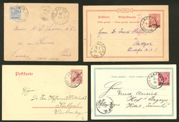 Lettre LEVANT. Bureaux Allemands. 3 CP Entier 1896-1910 Obl Cad Jaffa Et Bureau Autrichien 23 Obl Candia Sur Enveloppe.  - Turkey (offices)