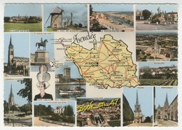 {79252} 85 Vendée , Carte Et Multivues ; La Châtaigneraie , Sainte Hermine , Chantonnay , Luçon , Challans , Pouzauges - Cartes Géographiques