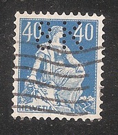 Perfin/perforé/lochung Switzerland No 169 1921-1924 - Hélvetie Assise Avec épée SK  Schweizerische Kreditanstalt - Perfins