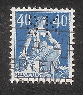 Perfin/perforé/lochung Switzerland No 169 1921-1924 - Hélvetie Assise Avec épée SK  Schweizerische Kreditanstalt - Perforadas