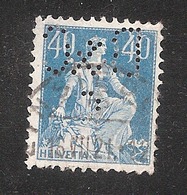 Perfin/perforé/lochung Switzerland No 169 1921-1924 - Hélvetie Assise Avec épée B&C E  Benziger & Co AG, Verlagsanstalt - Perfin