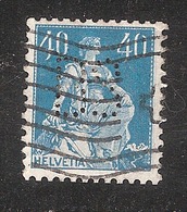 Perfin/perforé/lochung Switzerland No 169 1921-1924 - Hélvetie Assise Avec épée BS  Societe De Banque Suisse Genève - Perforadas