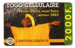 TOGO Prepayé TOGOCEL Togo Cellulaire 2000F Année 2003 - Togo