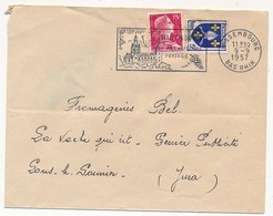 Enveloppe - OMEC Secap - WISSEMBOURG (Bas Rhin) - Art, Histoire, Paysage - 1957 - Oblitérations Mécaniques (flammes)