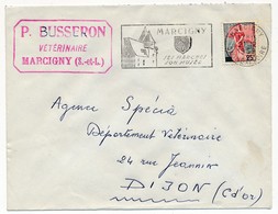 Enveloppe - OMEC Secap - MARCIGNY (Saone Et Loire) - Marcigny / Ses Marchés / Son Musée - 1959 - Oblitérations Mécaniques (flammes)