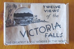 VICTORIA FALLS=GREATEST RIVER WONDER IN THE WORLD=12 VIEWS=POSTCARD SET="THE SMOKE THAT THUNDERS"=STUNNING SET=WATERFALL - Simbabwe