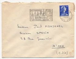 Enveloppe - OMEC Secap - BEAUNE (Cote D'Or) Ses Hospices / Ses Musées / Ses Vins / - 1958 - Oblitérations Mécaniques (flammes)