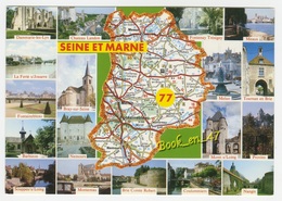 {79205} 77 Seine Et Marne, Carte Et Multivues ; Bray Sur Seine , Melun , Meaux , Montereau , Nangis , Barbizon , Provins - Cartes Géographiques