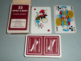 Rare Ancien Jeu De 32 Cartes + 1 Joker, En Boite, Vins Vin Mousseux CHAVEROU Bordeaux-Caudéran - 32 Kaarten