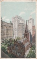 New York - Trinity Church And Office Buildings - Églises