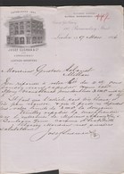 Royaume Uni Facture Lettre Illustrée 9/3/1886 Josef SUSMAN Leather Importers  LONDON à Lolanet Millau - Cuirs - United Kingdom