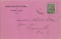 1920 - SEMEUSE PERFORE (PERFIN) GRANDS MOULINS De CORBEIL Sur CARTE => LAQUEUILLE - Cartas & Documentos