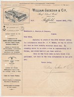 Royaume Uni Facture Lettre Illustrée 19/8/1912 William JACKSON Sheaf Island Works - Acier - SHEFFIELD - Ver. Königreich