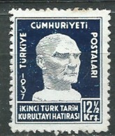 Turquie  -  - Yvert N ° 881 *   Abc 30519 - Neufs