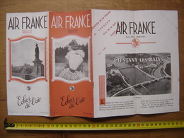 Juin 1938 Dépliant 6 Echos De L' AIR FRANCE Avion Plane AVIATION Corse Indochine - Altri
