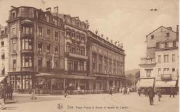 BELG170  ~~  SPA  ~  PLACE PIERRE LE GRAND ET FACADE DE CASINO  ~  1935 - Spa