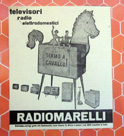RADIOMARELLI TELEVISORI RADIO   PUBBLICITA' ORIGINALE PICTURE OF VINTAGE PAPER 1960 - Televisie