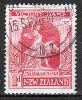 New Zealand 1920 King George V 1d Carmine Red Stamp From The Victory Set. - Gebruikt