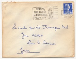 2 Enveloppes - OMEC Secap - EPINAL (Vosges) - (Musée De L'imagerie) - 1958 - Oblitérations Mécaniques (flammes)