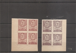 Levant Russe ( Lot De 2 Timbres Privés Non Dentelés En Blocs De 4 XXX -MNH) - Levant