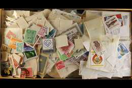 ALL WORLD JUNKER SHOE BOX An All Period (mostly 20th Century), Mint, Nhm & Used Assortment, Loose, On Stock Cards, In Gl - Autres & Non Classés