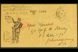 TOBACCO FUND - WWI POSTCARD 1915 Illustrated Card Sent 1915 To Johannesburg, South Africa, With A Message Of Thanks For  - Other & Unclassified