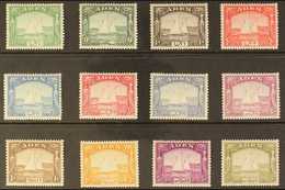 1937 "Dhow" Definitives Complete Set, SG 1/12, Very Fine Lightly Hinged Mint. (12 Stamps) For More Images, Please Visit  - Aden (1854-1963)