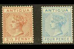 1879 2½d Red Brown And 4d Blue, Wmk CC, SG 19/20, Superb Mint No Gum. Cat £850 (2 Stamps) For More Images, Please Visit  - Sonstige & Ohne Zuordnung