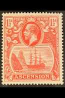 1924-33 1½d Rose-red "Cleft Rock" Variety, SG 12c, Fine Lightly Hinged Mint. For More Images, Please Visit Http://www.sa - Ascension (Ile De L')