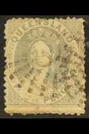 QUEENSLAND 1866-67 4d Grey- Lilac With "FOUR" MISSING, SG 56b, Used With The Variety Clear, Usual Imperfections But A Pl - Andere & Zonder Classificatie